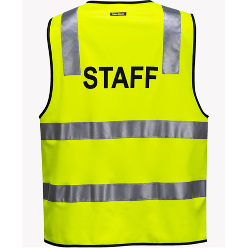 WORKWEAR, SAFETY & CORPORATE CLOTHING SPECIALISTS - Day/Night Safety Vest with Tape - STAFF (Old HV102Z-ST)