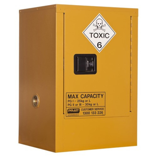 WORKWEAR, SAFETY & CORPORATE CLOTHING SPECIALISTS - TOXIC SUBSTANCE STORAGE CABINET: 30L - 1 DOOR - 1 SHELF