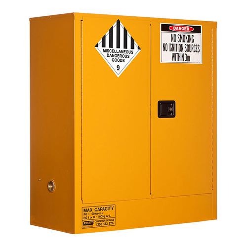 WORKWEAR, SAFETY & CORPORATE CLOTHING SPECIALISTS - MISCELLANEOUS DANGEROUS GOODS STORAGE CABINET: 160L - 2 DOORS - 2 SHELVES