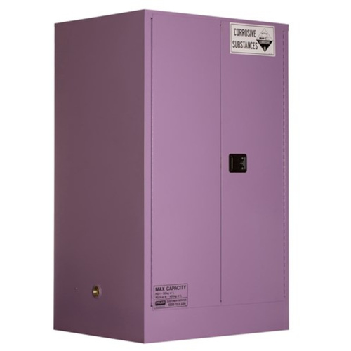 WORKWEAR, SAFETY & CORPORATE CLOTHING SPECIALISTS - CORROSIVE SUBSTANCE STORAGE CABINET: METAL - 425L - 2 DOORS - 3 SHELVES
