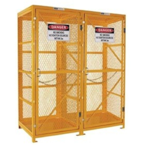 WORKWEAR, SAFETY & CORPORATE CLOTHING SPECIALISTS - Gas Cylinder Storage Cage. 1 Storage Level Up To 18 G-Sized Cylinders