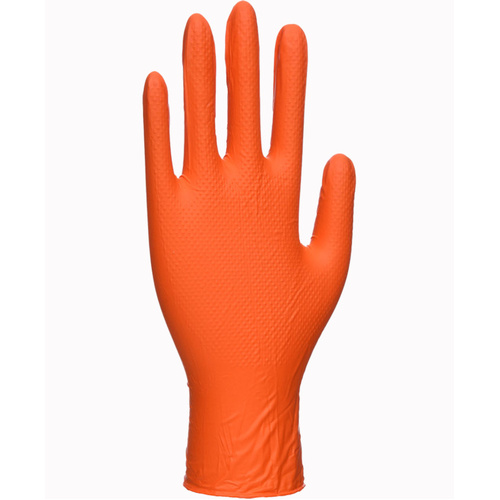 WORKWEAR, SAFETY & CORPORATE CLOTHING SPECIALISTS - Orange HD Disposable Gloves