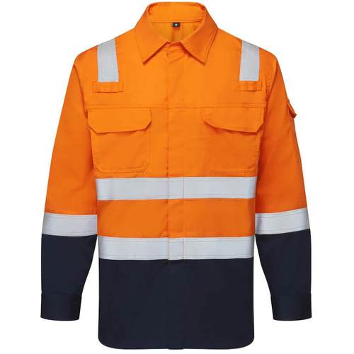 WORKWEAR, SAFETY & CORPORATE CLOTHING SPECIALISTS Bizflame Work Two Tone FR Shirt