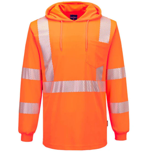 WORKWEAR, SAFETY & CORPORATE CLOTHING SPECIALISTS - Hi-Vis Lightweight Hooded T-Shirt L/S