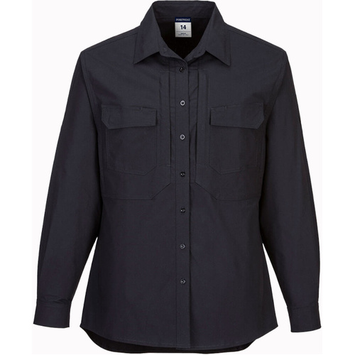 WORKWEAR, SAFETY & CORPORATE CLOTHING SPECIALISTS Ladies Utility Stretch Long Sleeve Shirt