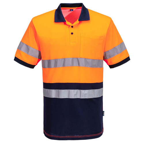WORKWEAR, SAFETY & CORPORATE CLOTHING SPECIALISTS - Hi-vis Class D/N Contrast Polo Shirt S/S