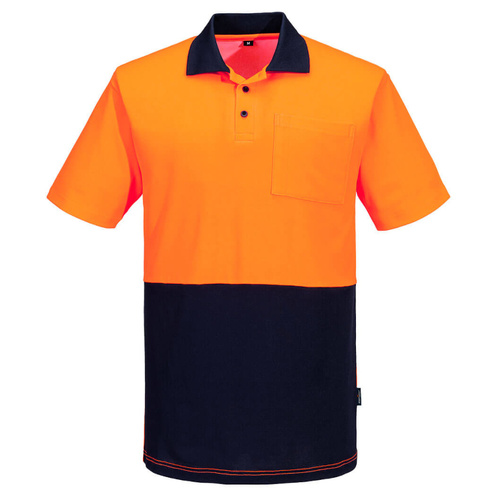 WORKWEAR, SAFETY & CORPORATE CLOTHING SPECIALISTS - Hi-Vis Cotton Comfort Contrast Class D Polo Shirt S/S