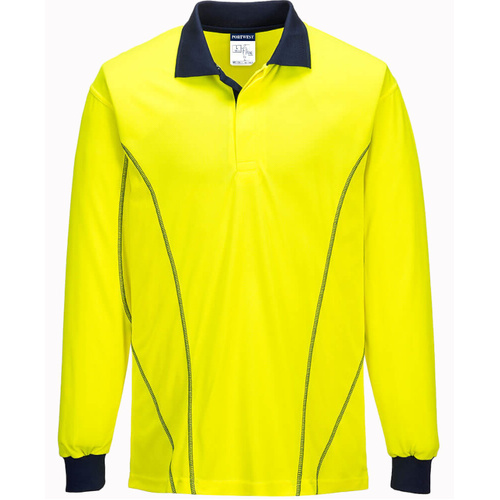 WORKWEAR, SAFETY & CORPORATE CLOTHING SPECIALISTS - AirMesh Long Sleeve Polo