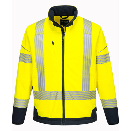 WORKWEAR, SAFETY & CORPORATE CLOTHING SPECIALISTS - PW3 HI-VIS CONTRAST SOFTSHELL (3L) JACKET