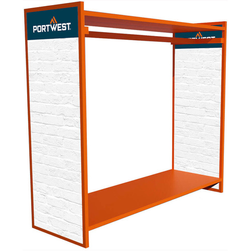 WORKWEAR, SAFETY & CORPORATE CLOTHING SPECIALISTS - Large Freestanding Floor Stand L1.5m x W.5m x H1.4m