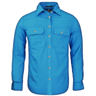 WORKWEAR, SAFETY & CORPORATE CLOTHING SPECIALISTS Women's Pilbara Shirt - Open Front - Long Sleeve