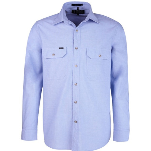 WORKWEAR, SAFETY & CORPORATE CLOTHING SPECIALISTS Pilbara Mens Shirt Long Sleeve Chambray