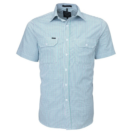 WORKWEAR, SAFETY & CORPORATE CLOTHING SPECIALISTS - Men's Front Flap Dual Pocket, Classic Fit, Short Sleeve Shirt