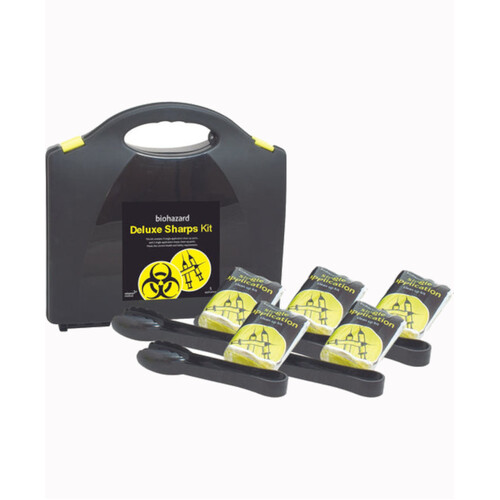 WORKWEAR, SAFETY & CORPORATE CLOTHING SPECIALISTS Deluxe Biohazard Kit, Plastic Portable