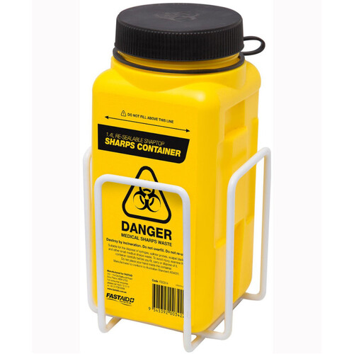 WORKWEAR, SAFETY & CORPORATE CLOTHING SPECIALISTS - SHARPS BRACKET, SUITS 1.4 & 1.8L SHARPS CONTAINER FOR WALL/TROLLEY