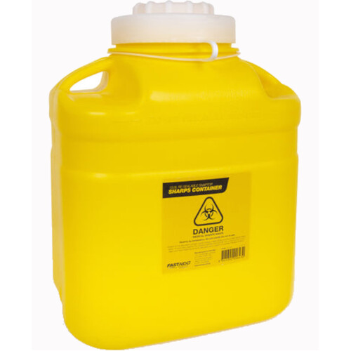 WORKWEAR, SAFETY & CORPORATE CLOTHING SPECIALISTS Sharps Container, Plastic, 12L, Yellow