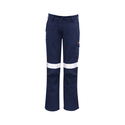 WORKWEAR, SAFETY & CORPORATE CLOTHING SPECIALISTS - Womens Orange Flame Taped Cargo Pant