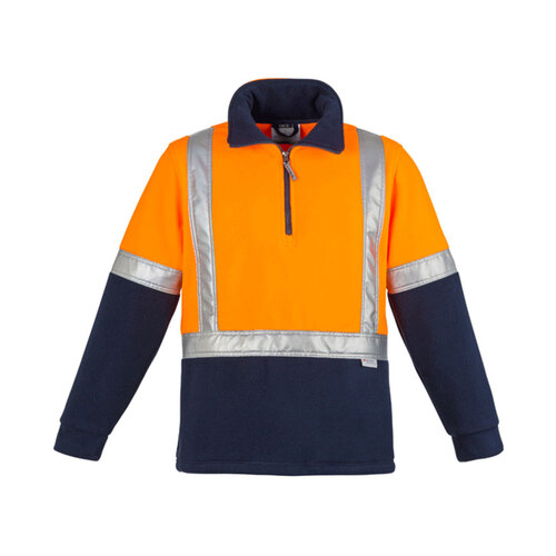 WORKWEAR, SAFETY & CORPORATE CLOTHING SPECIALISTS - Mens Hi Vis Polar Fleece Pullover - Shoulder Taped