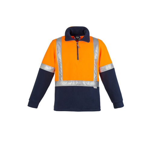 WORKWEAR, SAFETY & CORPORATE CLOTHING SPECIALISTS Mens Hi Vis Polar Fleece Pullover - Shoulder Taped