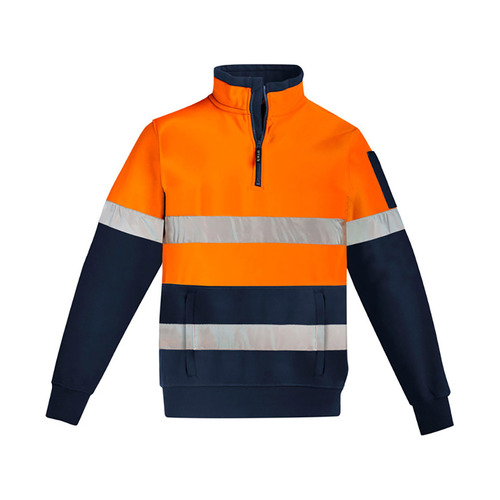 WORKWEAR, SAFETY & CORPORATE CLOTHING SPECIALISTS - Unisex Hi Vis 1/4 Zip Pullover - Hoop Taped