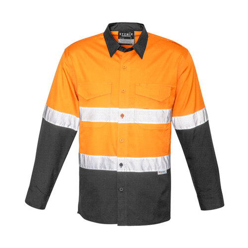 WORKWEAR, SAFETY & CORPORATE CLOTHING SPECIALISTS - Mens Rugged Cooling Hi Vis Taped L/S Shirt