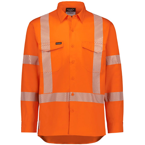 WORKWEAR, SAFETY & CORPORATE CLOTHING SPECIALISTS Mens Hi Vis X Back Shirt - Segmented Tape