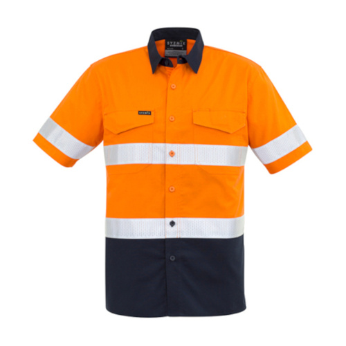 WORKWEAR, SAFETY & CORPORATE CLOTHING SPECIALISTS - Mens Rugged Cooling Hi Vis Taped S/S Shirt