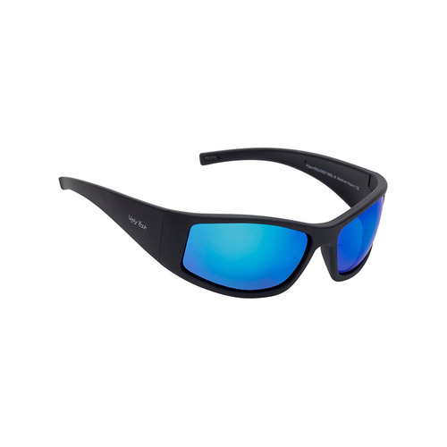 WORKWEAR, SAFETY & CORPORATE CLOTHING SPECIALISTS - FLEX RSU5507 MBL.B - Matt Black Frame, Blue Revo Lens - Unbreakable Safety Sunglasses