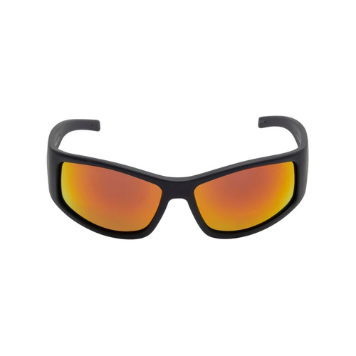 WORKWEAR, SAFETY & CORPORATE CLOTHING SPECIALISTS - FLEX RSU5507 MBL.O - Matt Black Frame, Orange Revo Lens - Unbreakable Safety Sunglasses