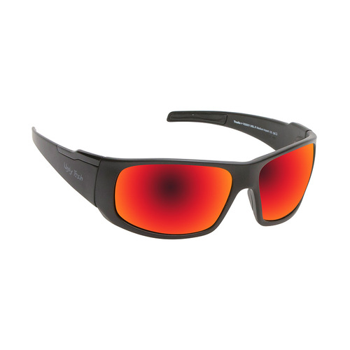 WORKWEAR, SAFETY & CORPORATE CLOTHING SPECIALISTS TRADIE - Matt Black Frame, Red Revo Lens - Safety Sunglass