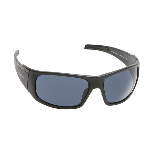 WORKWEAR, SAFETY & CORPORATE CLOTHING SPECIALISTS - TRADIE - Matt Black Frame, Smoke Lens - Safety Sunglass
