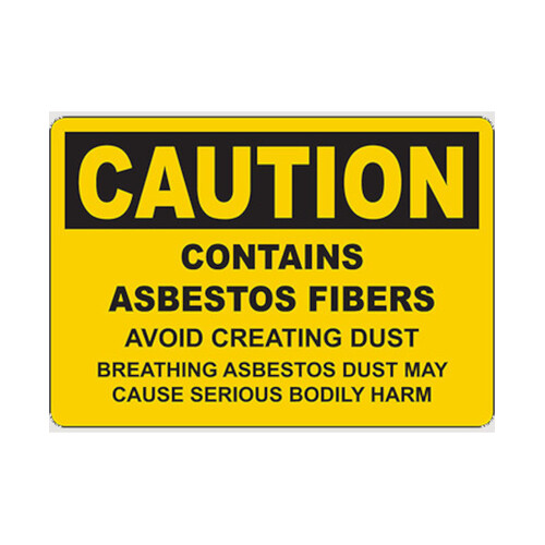 WORKWEAR, SAFETY & CORPORATE CLOTHING SPECIALISTS 300x225mm - Metal - Danger Contains Asbestos Fibres