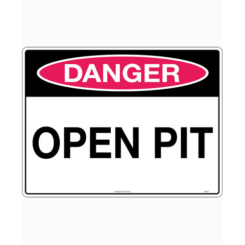 WORKWEAR, SAFETY & CORPORATE CLOTHING SPECIALISTS 300x225mm - Metal - Danger Open Pit