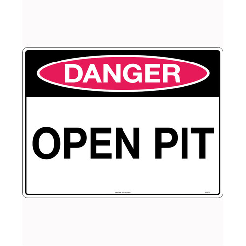 WORKWEAR, SAFETY & CORPORATE CLOTHING SPECIALISTS - 300x225mm - Poly - Danger Open Pit