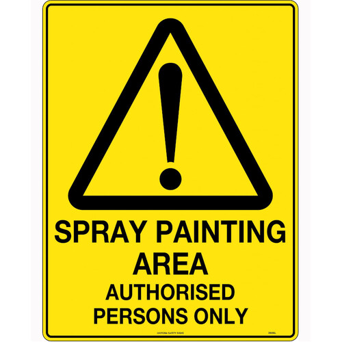 WORKWEAR, SAFETY & CORPORATE CLOTHING SPECIALISTS 600x400mm - Corflute - Spray Painting Area Authorised Persons Only