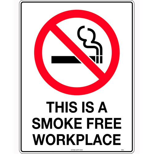 WORKWEAR, SAFETY & CORPORATE CLOTHING SPECIALISTS 450x300mm - Poly - This is a Smoke Free Workplace
