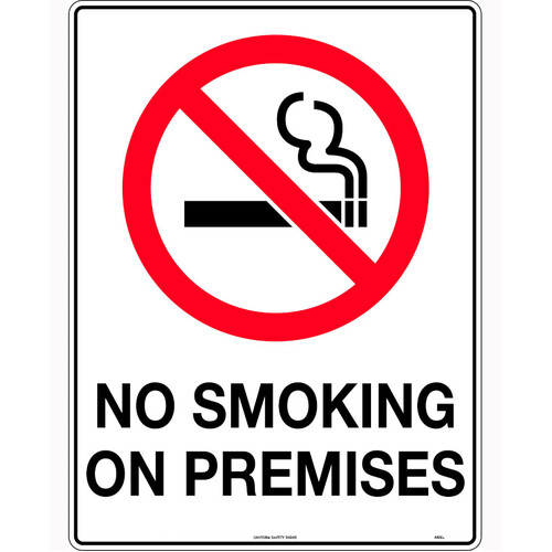 WORKWEAR, SAFETY & CORPORATE CLOTHING SPECIALISTS - 140x120mm - Self Adhesive - Pkt 4 - No Smoking On Premises