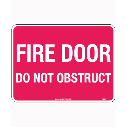 WORKWEAR, SAFETY & CORPORATE CLOTHING SPECIALISTS 300x225mm - Self Adhesive - Fire Door Do Not Obstruct