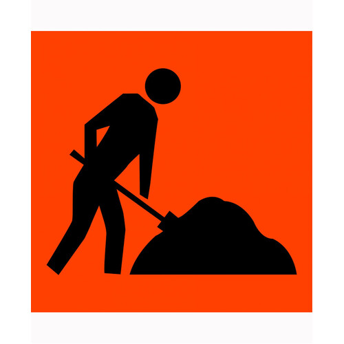 WORKWEAR, SAFETY & CORPORATE CLOTHING SPECIALISTS - 600x600mm - Aluminium - Class 1 - Symbolic Worker