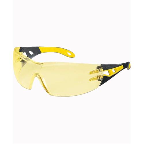 WORKWEAR, SAFETY & CORPORATE CLOTHING SPECIALISTS uvex Pheos Black/Yellow Arms, Amber HC-AF lens