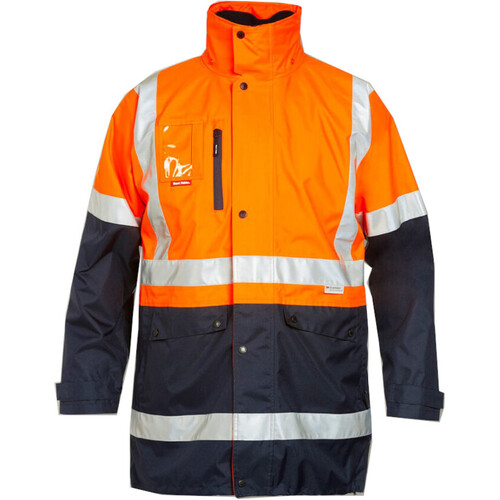 WORKWEAR, SAFETY & CORPORATE CLOTHING SPECIALISTS - Foundations - 4 in 1 Two Tone Wet Weather Jacket with 3M 8912 Tape